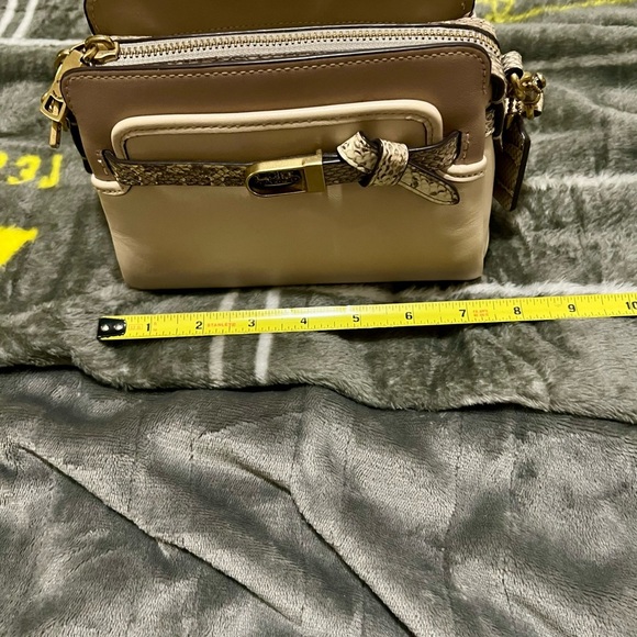 Coach Tate 18 with Genuine Snakeskin with Brass - Picture 10 of 11